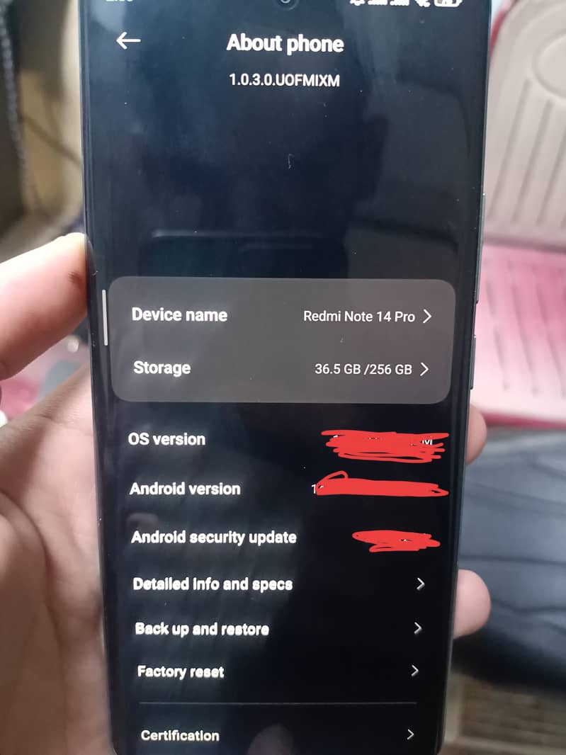 Redmi not 14 pro (Only box opened) 7