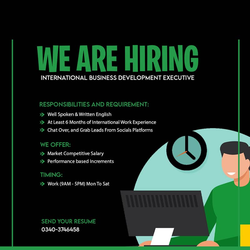 We Are Hiring - Sales Executive 0