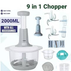 2000 ml chopper manual vegetable cutting 9 in 1