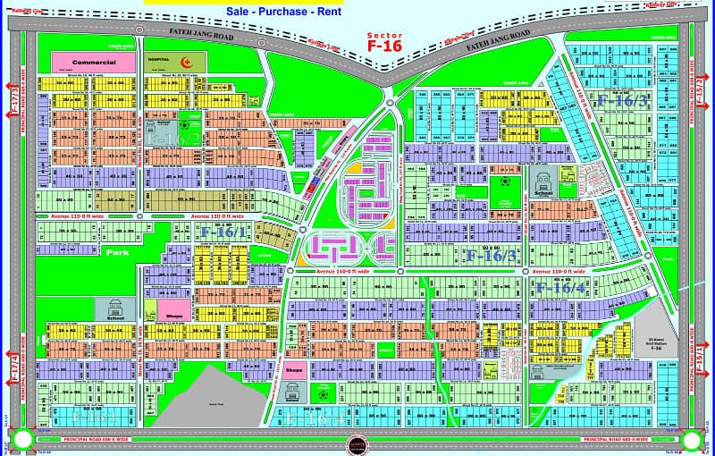 Corner Main Double Road One Kanal (50x90) Residential Plot For Sale In F-16/1 ( Best Investment) 0