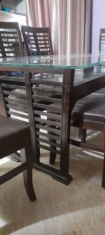 dining table\6 chairs dining table\6 seater table\wooden table for sal 5