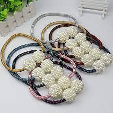 2Pcs Magnetic Pearl Curtain Buckles for Holding Curtains Stylishly 2