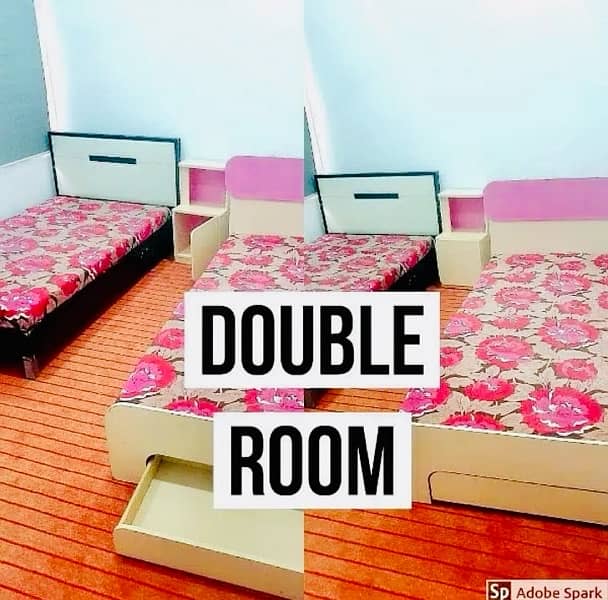 Ladies hostel single independent rooms with attach bath 10