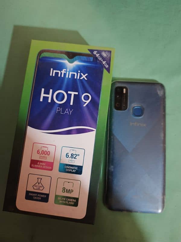 Infinix hot 9 play , 4+64 1