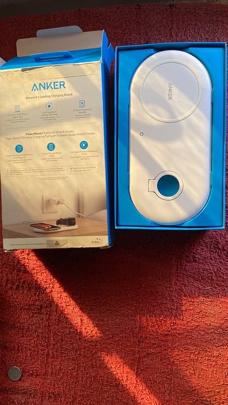 Anker Charger, Anker ka 100% Original 2 in 1 wireless Magsafe hy 0