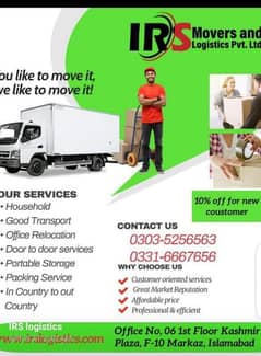 IRS movers logistics Pvt LTD packers, movers