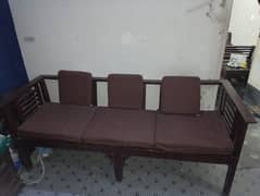 Sofa set with single Bed