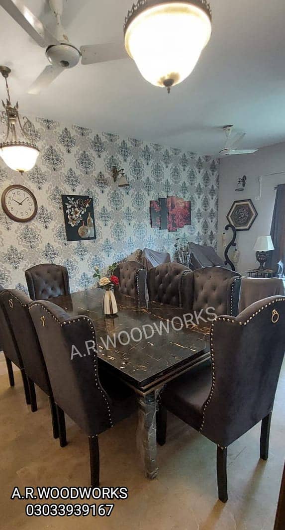 dining table | dining table with dining chairs |6 seater dining table 13