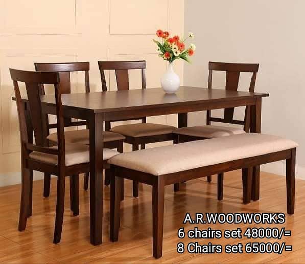 dining table | dining table with dining chairs |6 seater dining table 14