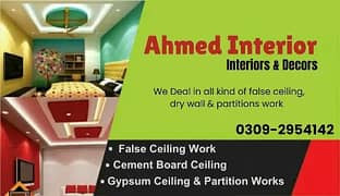 False Ceiling / WPC and PVC Wall Panel /Partition Work /Gypsum Ceilin