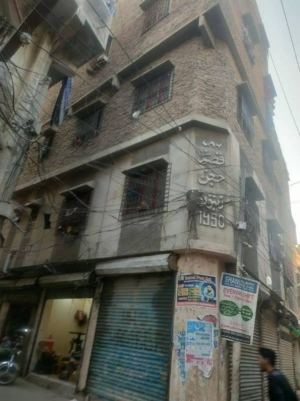 3 side corner building for sale ground 4 shops plus 4 floors with roof 1