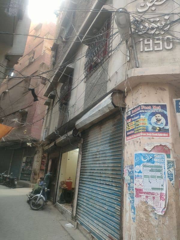 3 side corner building for sale ground 4 shops plus 4 floors with roof 2