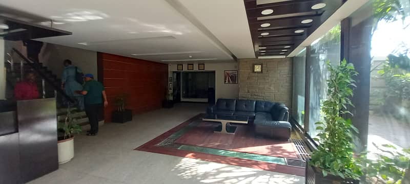 Fully Furnished 1200 Sq Yards HOUSE For OFFICE Use Only With Green Lavish Lawn And Generator 1