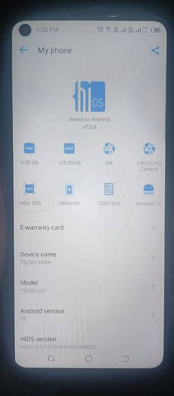 Tecno Pova 6 128 urgent sale 1