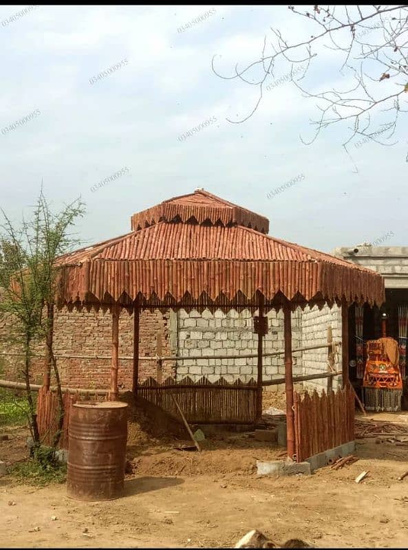 Bamboo canopy huts etc 13