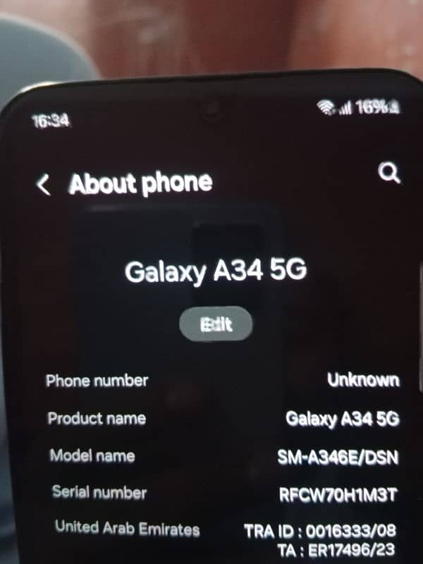 Samsung Galaxy A34 5g pta approve 4