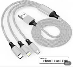 Original charging cable 3 in 1 Iphone/Type C & Android