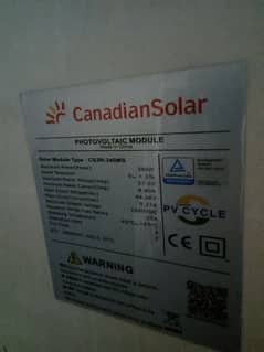 340 watt Canadian solar panels used