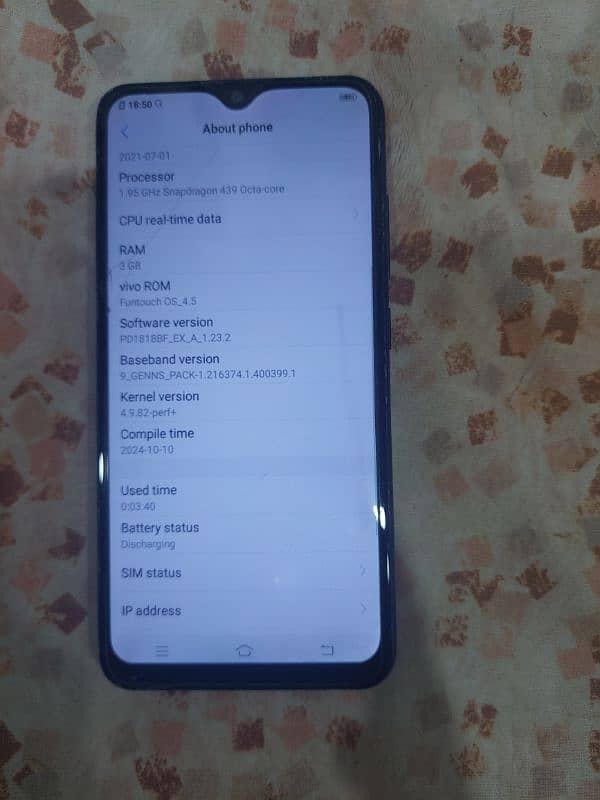 Vivo 1811 PTA approved 4