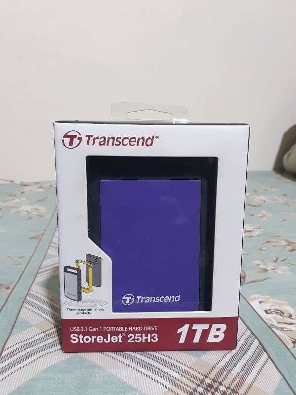 Transcend 1TB external potable hard drive USB 3.1 Gen  FOR SALE 0