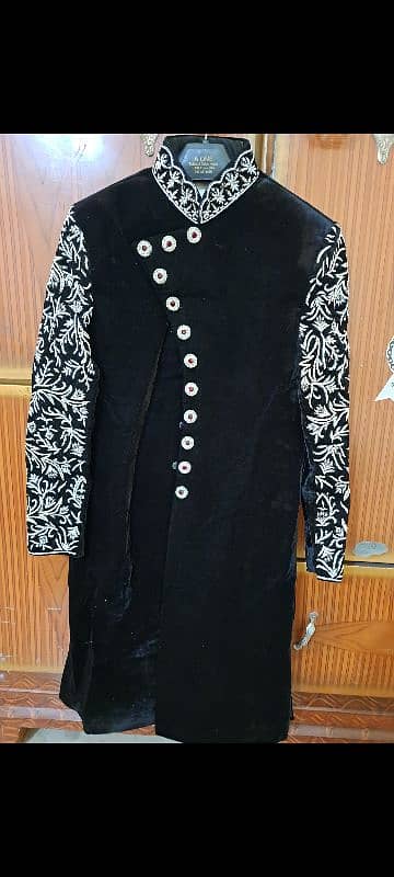 micro velvet sherwani 0