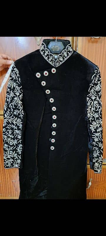 micro velvet sherwani 4