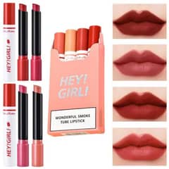 HENG FANG Hey Girl Smoke Tube Matte Lipstick mini / 6 Pcs