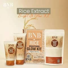 BNB Rice Extract Bright & Glow Kit ( Rice Face Wash + Rice Scrub + Ric