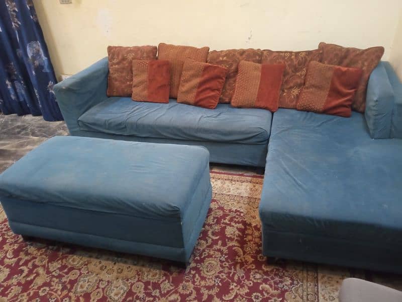 sofa with foot stool table 1