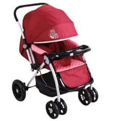 butterfly Pram in mehrun/red color - Unisex Stroller Pram