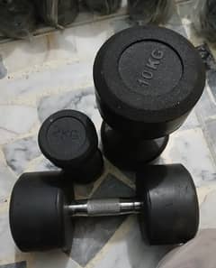 Premium Quality Rubber Coated Dumbels with metal handle at 320 Per KG