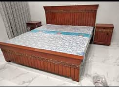 Double bed/King size bed/Dressing table/Bed set/Wooden bed/Furniture