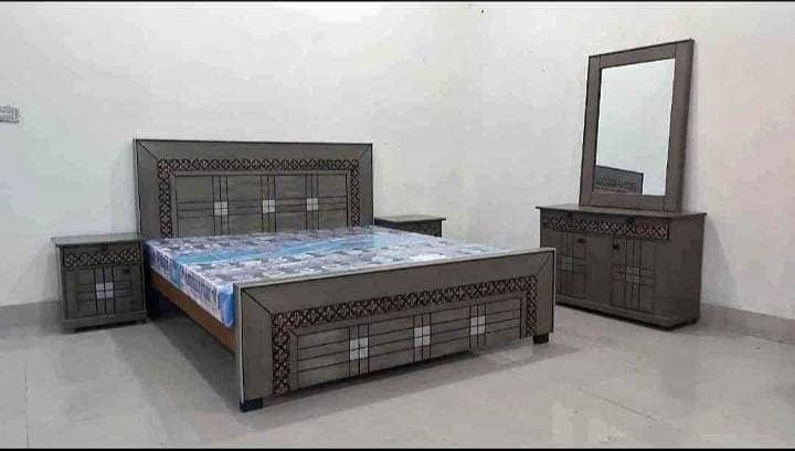 Double bed/King size bed/Dressing table/Bed set/Wooden bed/Furniture 15