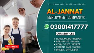 Maid, House Maids, Cook, Nurse, Driver, Patient Care, Domestic staff