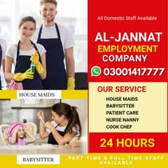 Maids / House Maids / Chef / House Cook / Baby Sitter maid available