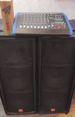 sound system JBL with sound solution mixer