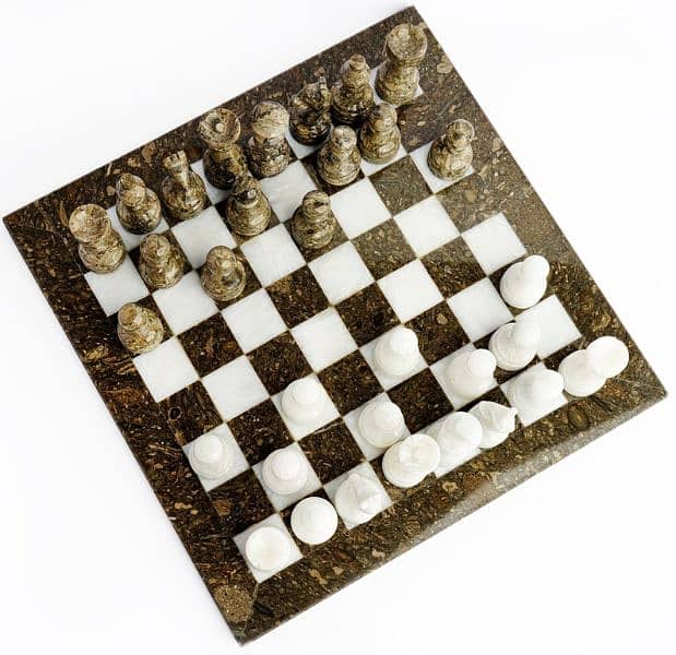 Marble Chess Set 12" 1