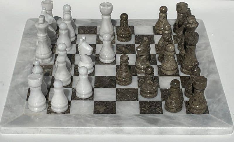 Marble Chess Set 12" 2