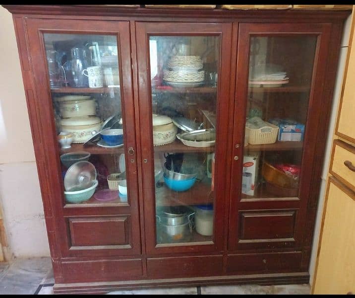 crokry cupboard taali wood 1