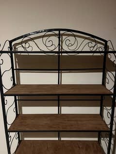 Wrought Iron and wooden feel body Shelf