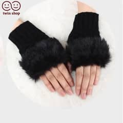 textured fingerless gloves 1