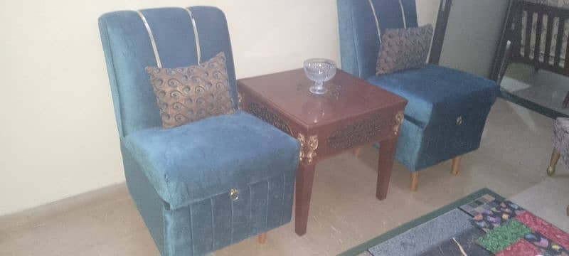 New Sofa Set with side sit stool and cushions. 12