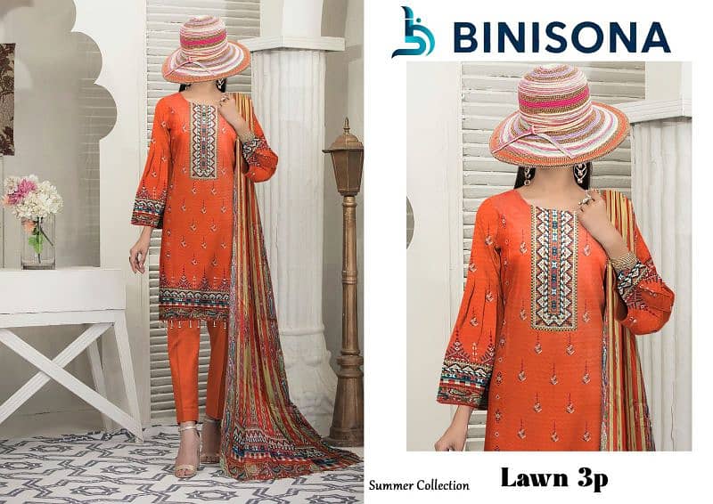 Women Dress | Casual Wear | Women 3 Pcs Suite | unstitched Suite 5