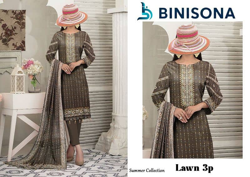 Women Dress | Casual Wear | Women 3 Pcs Suite | unstitched Suite 6