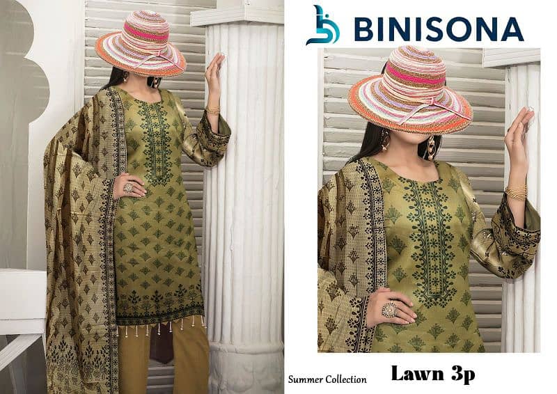 Women Dress | Casual Wear | Women 3 Pcs Suite | unstitched Suite 9