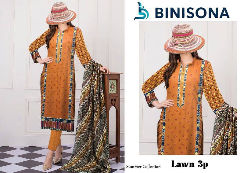 Women Dress | Casual Wear | Women 3 Pcs Suite | unstitched Suite 12