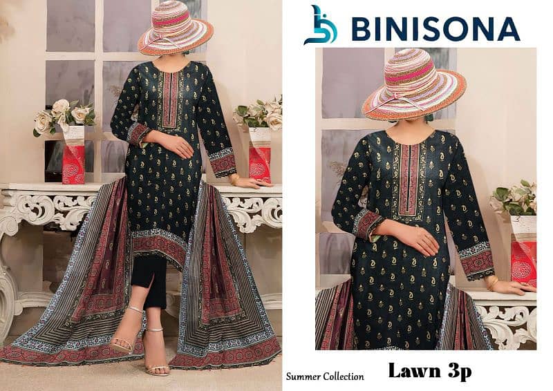 Women Dress | Casual Wear | Women 3 Pcs Suite | unstitched Suite 13