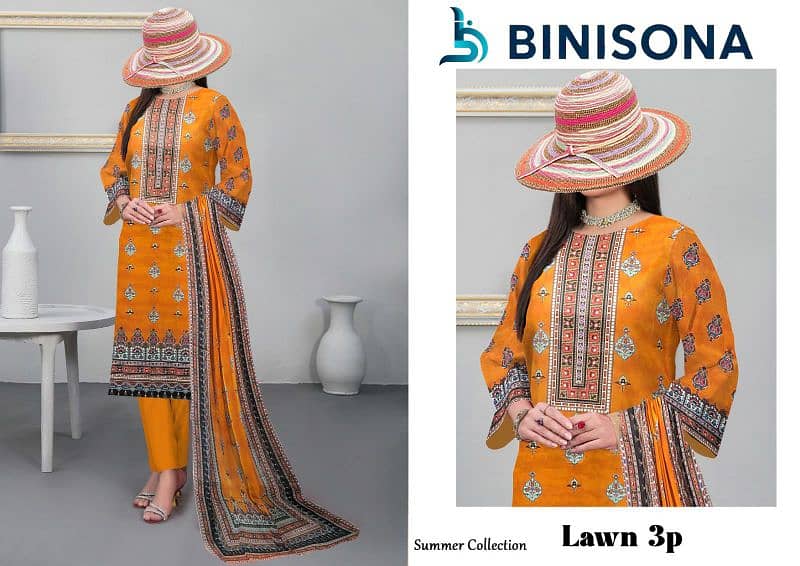 Women Dress | Casual Wear | Women 3 Pcs Suite | unstitched Suite 16