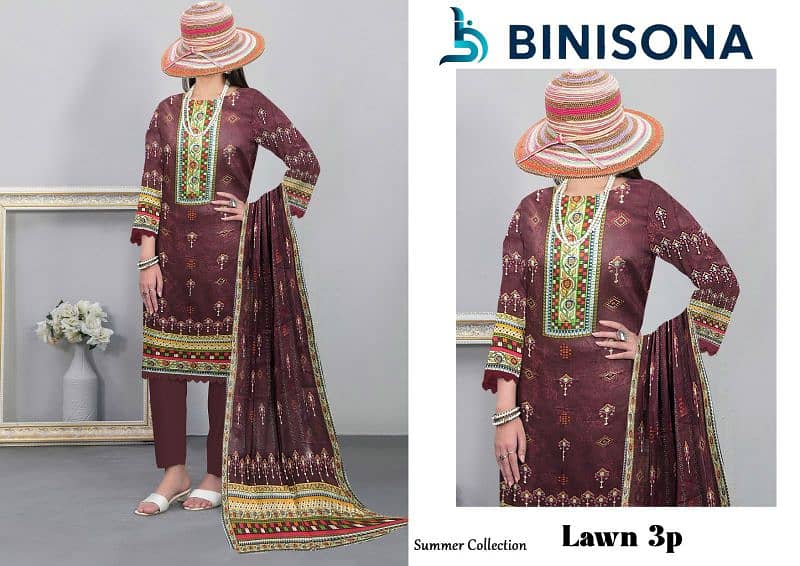 Women Dress | Casual Wear | Women 3 Pcs Suite | unstitched Suite 17