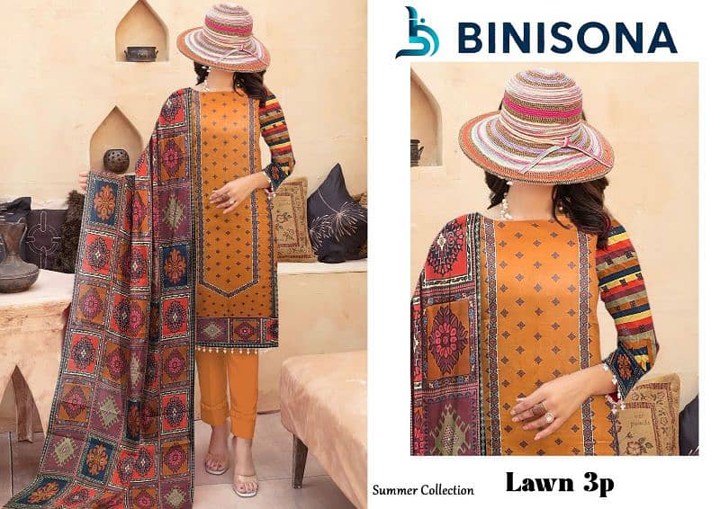 Women Dress | Casual Wear | Women 3 Pcs Suite | unstitched Suite 18